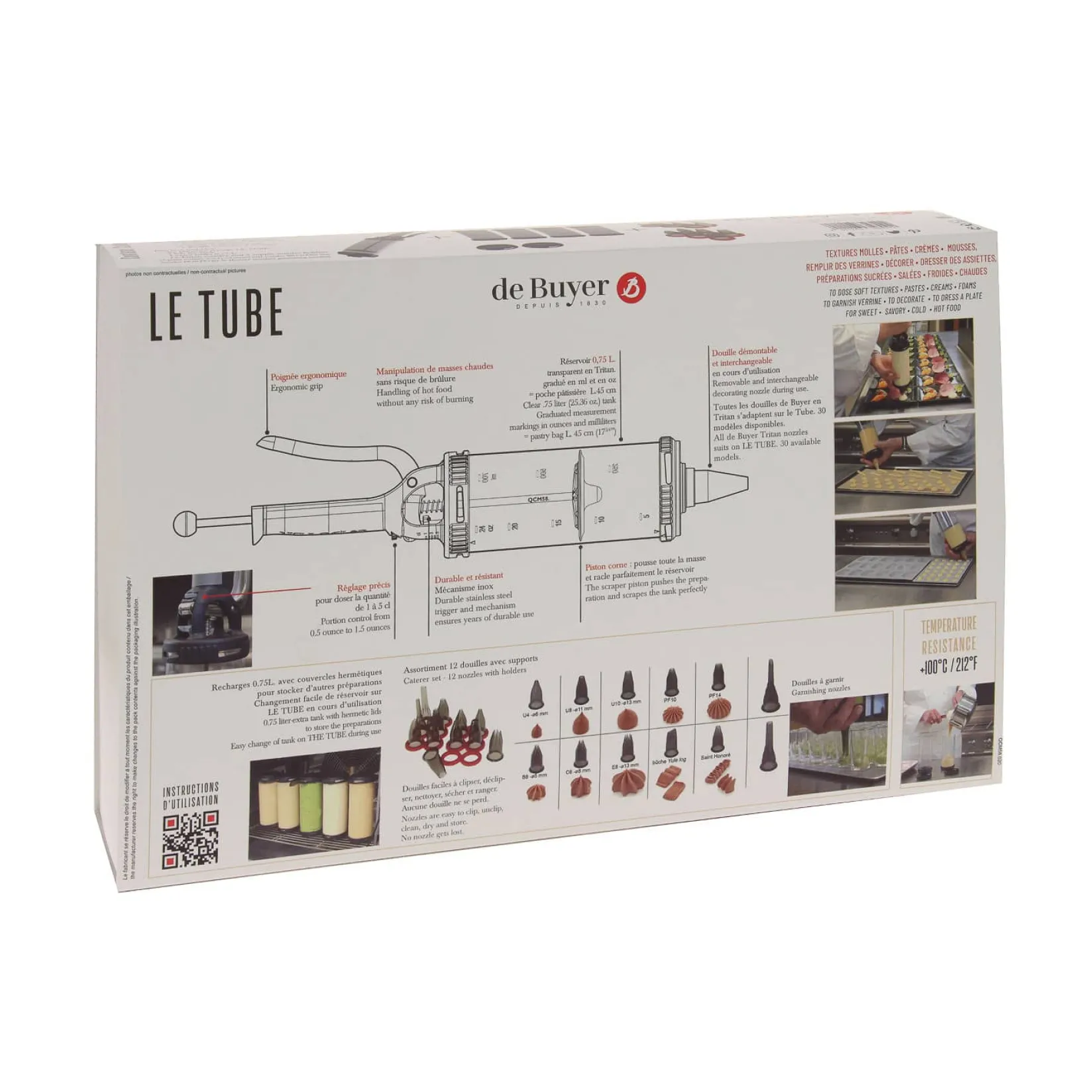 De Buyer French Ingredients|Baking Supplies & Equipment^'Le Tube' Pro Pastry Syringe