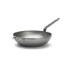 De Buyer Pots & Pans^Mineral B Flat Base Wok, 32cm