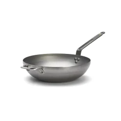 De Buyer Pots & Pans^Mineral B Flat Base Wok, 32cm