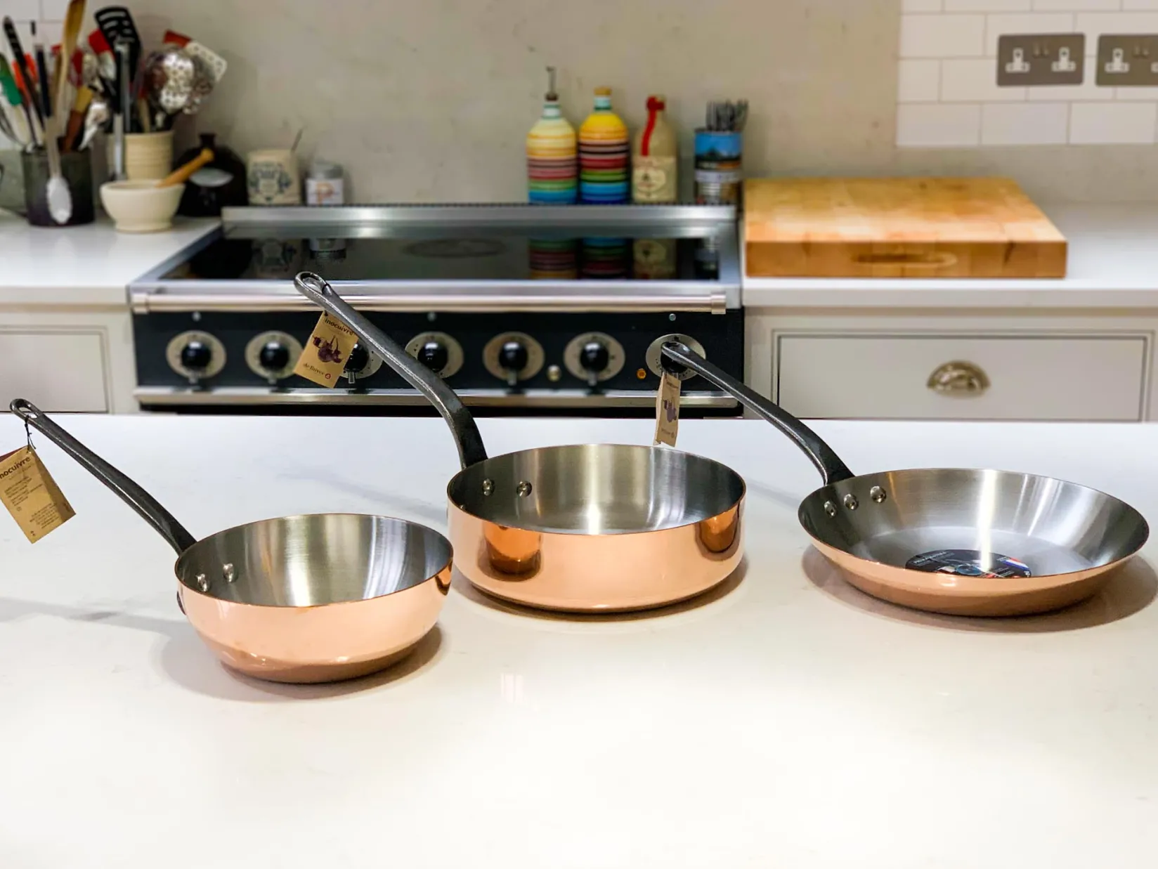 De Buyer French Ingredients|Pots & Pans^Prima Matera Induction-Compatible Copper Saute Pan - Straight