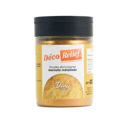 Deco Relief Ingredients Brands|Baking Ingredients^Gold Sparkling Metallic Powder, 40g