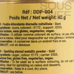 Deco Relief Ingredients Brands|Baking Ingredients^Gold Sparkling Metallic Powder, 40g