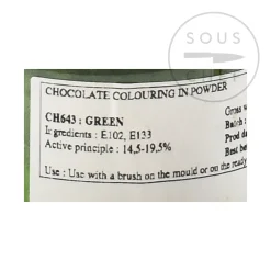 Deco Relief Ingredients Brands|Chocolate & Sweets^Green Gloss Food Colour For Chocolate, 20g