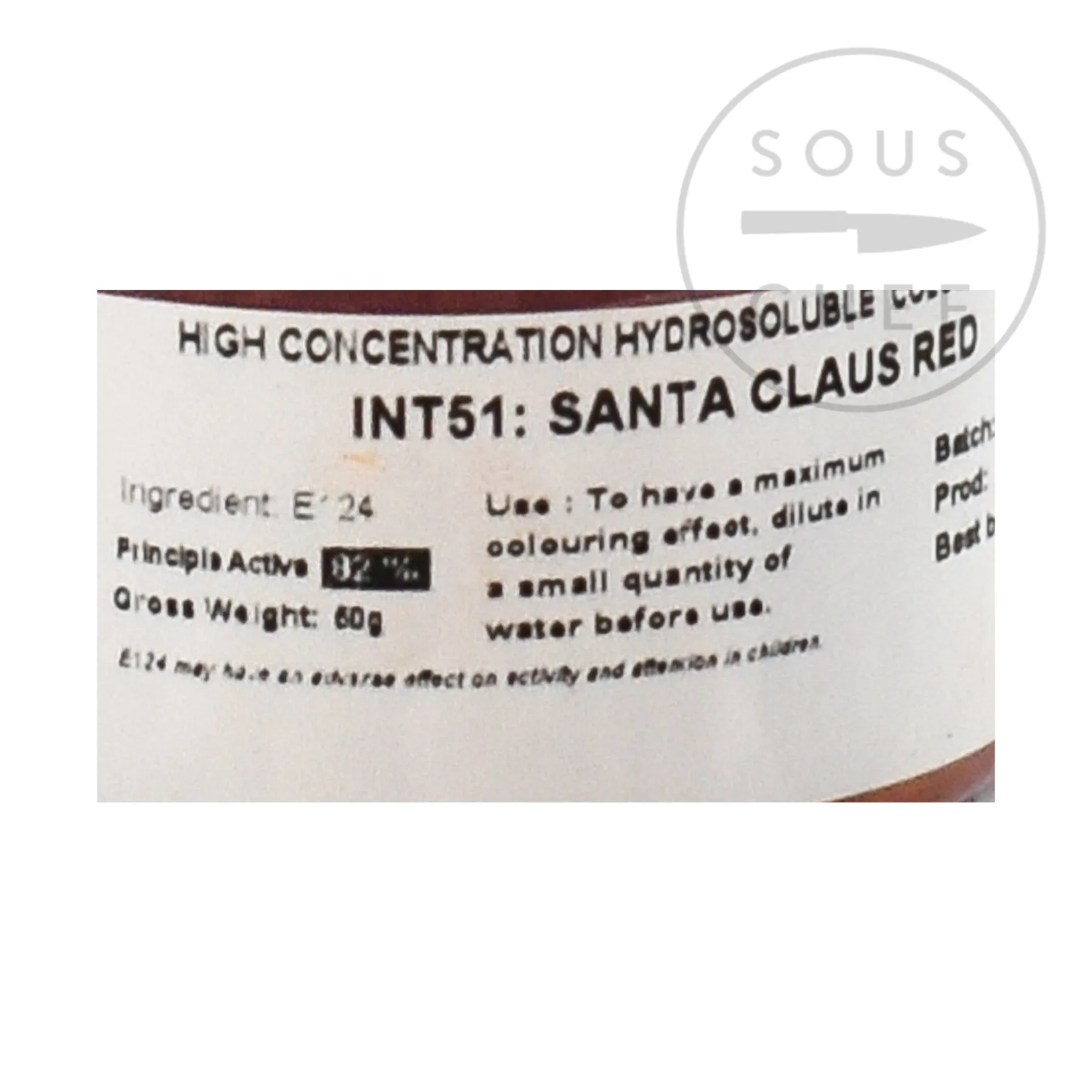Deco Relief Ingredients Brands|Baking Ingredients^Intense Santa Claus Red Food Colour, 50g