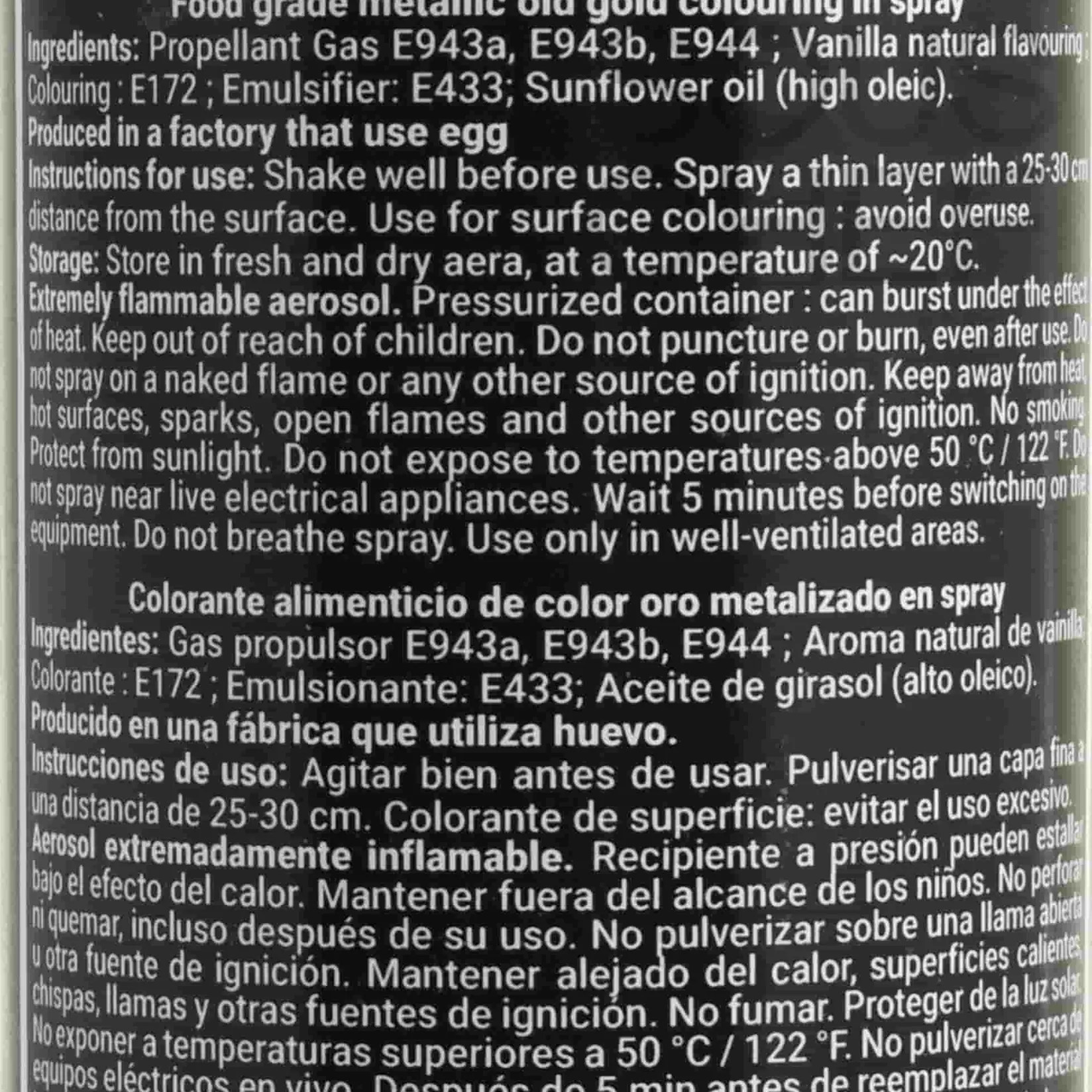 Deco Relief Ingredients Brands|Baking Ingredients^Metallic Antique Gold Spray, 300ml