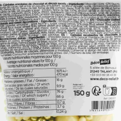 Deco Relief Ingredients Brands|Baking Ingredients^White Chocolate & Golden Decorating Pearls, 150g