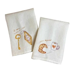 Dinette Table Setting|Kitchen Textiles & Clothing^Set of 2 Petit Dejeuner Linen Napkins