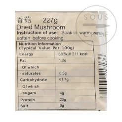 LF Chinese Ingredients|Vegetables^Dried Shiitake Mushroom, 227g