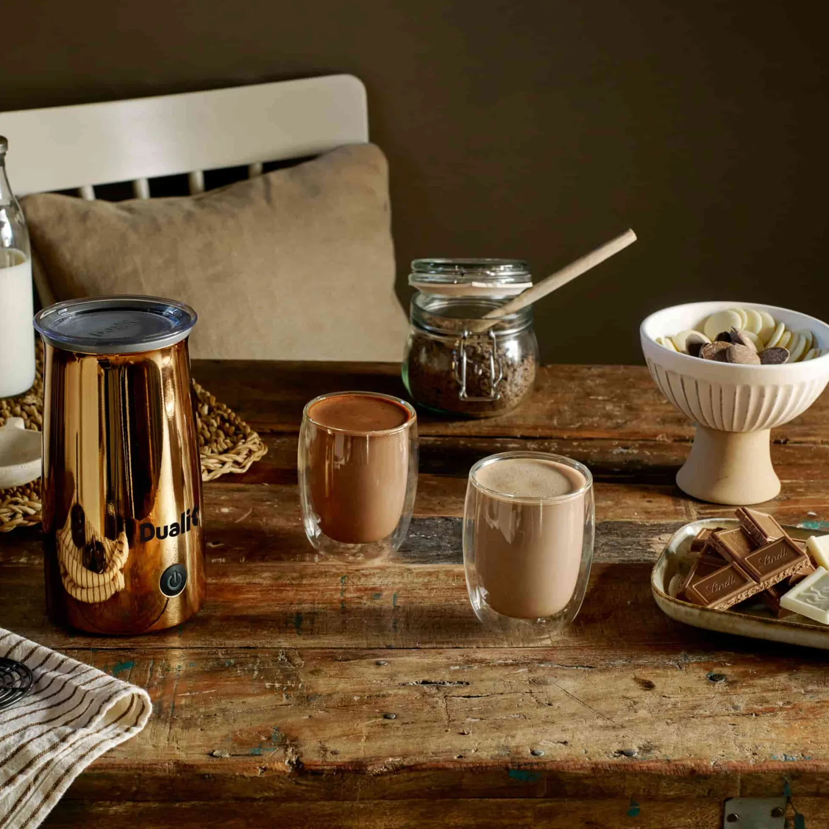 Dualit Kitchen Electricals^Copper Cocoatiser Milk Frother & Hot Chocolate Maker