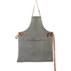 Dutchdeluxes Kitchen Textiles & Clothing^Canvas BBQ Apron in Grey-Green