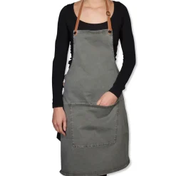Dutchdeluxes Kitchen Textiles & Clothing^Canvas BBQ Apron in Grey-Green