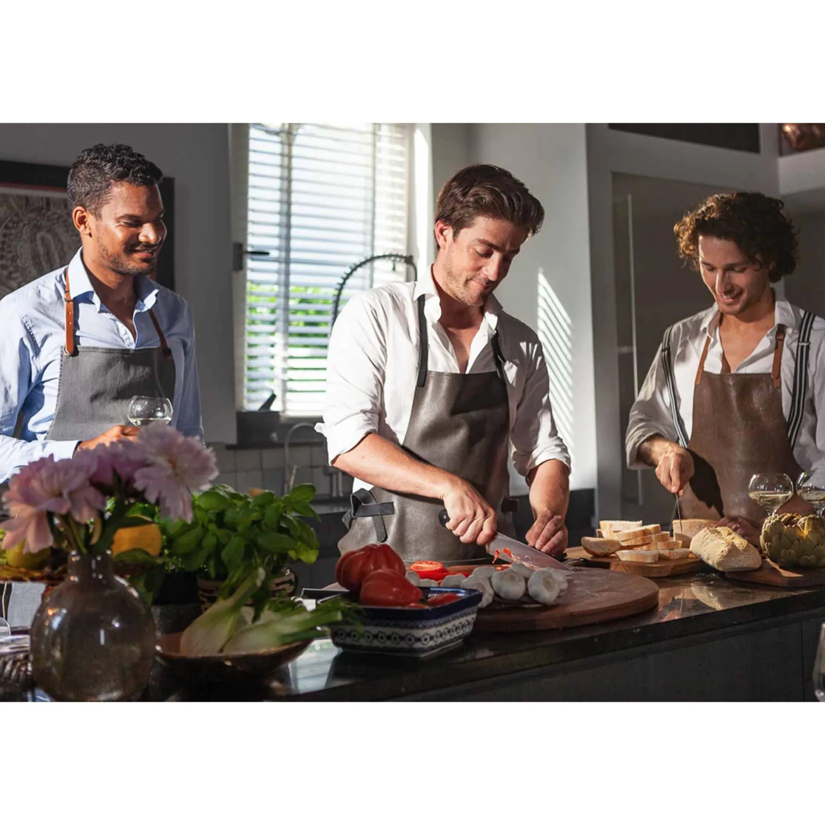 Dutchdeluxes Kitchen Textiles & Clothing^Canvas BBQ Apron in Washed Grey