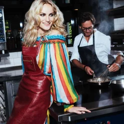 Dutchdeluxes Kitchen Textiles & Clothing^Leather BBQ Apron in Vintage Grey