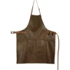 Dutchdeluxes Kitchen Textiles & Clothing^Leather BBQ Apron in Vintage Brown