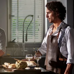 Dutchdeluxes Kitchen Textiles & Clothing^Leather BBQ Apron in Vintage Brown