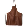 Dutchdeluxes Kitchen Textiles & Clothing^Leather Zipper Apron in Classic Brown