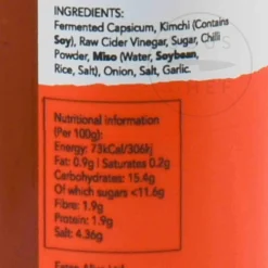 Eaten Alive Ingredients Brands|Made In The Uk^Raw Kimchi Hot Sauce, 150ml