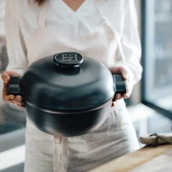 Emile Henry French Ingredients|Pots & Pans^Delight Black Ceramic Induction Cocotte, 27cm