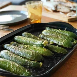 Emile Henry Bbq & Smoking^Limited Edition Black BBQ Grill Dish, 42.5x27.5cm