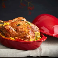 Emile Henry French Ingredients|Pots & Pans^Red Chicken Brick Cooker, 9 Litre