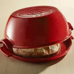 Emile Henry French Ingredients|Baking Supplies & Equipment^Red Round Bread Baker