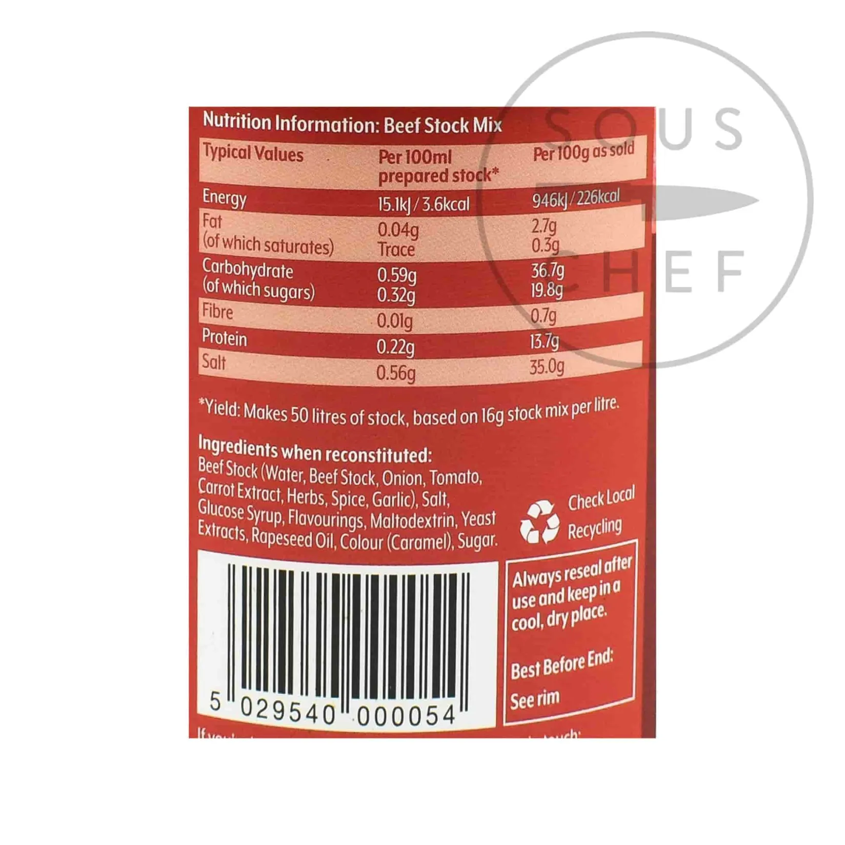 Essential Cuisine Ingredients Brands|Made In The Uk^Beef Stock Mix, 800g
