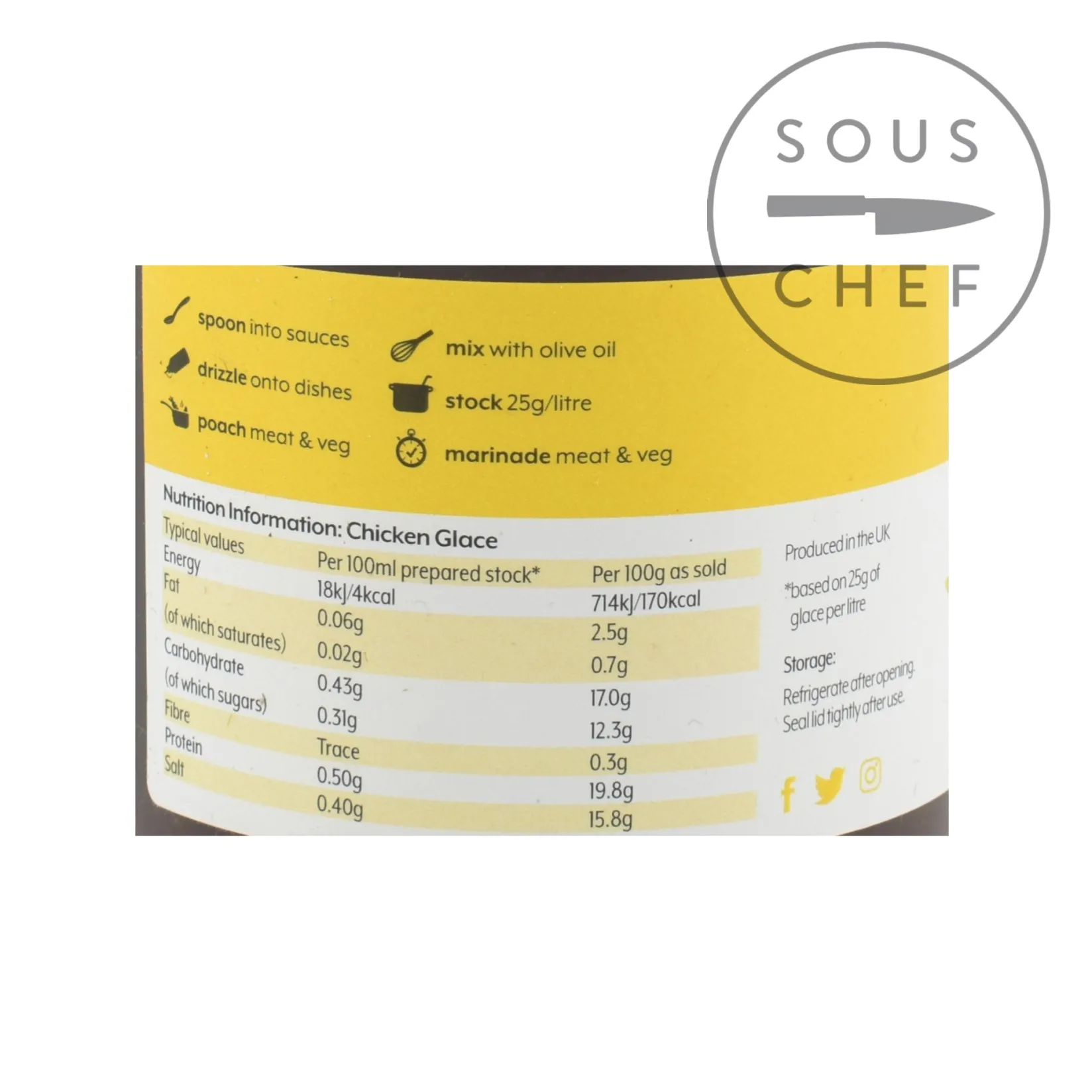 Essential Cuisine Made In The Uk|French Ingredients^Chicken Glace, 600g