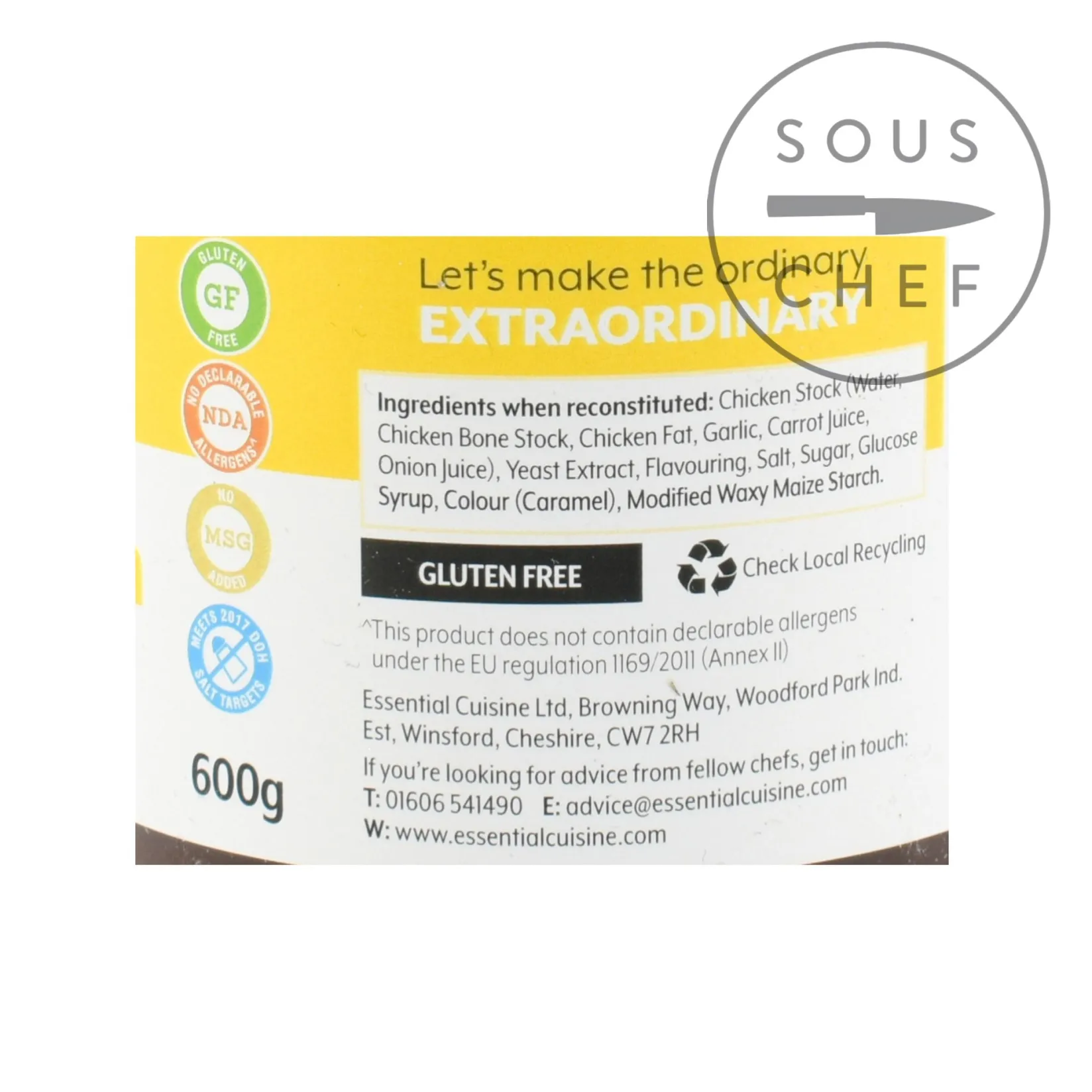 Essential Cuisine Made In The Uk|French Ingredients^Chicken Glace, 600g