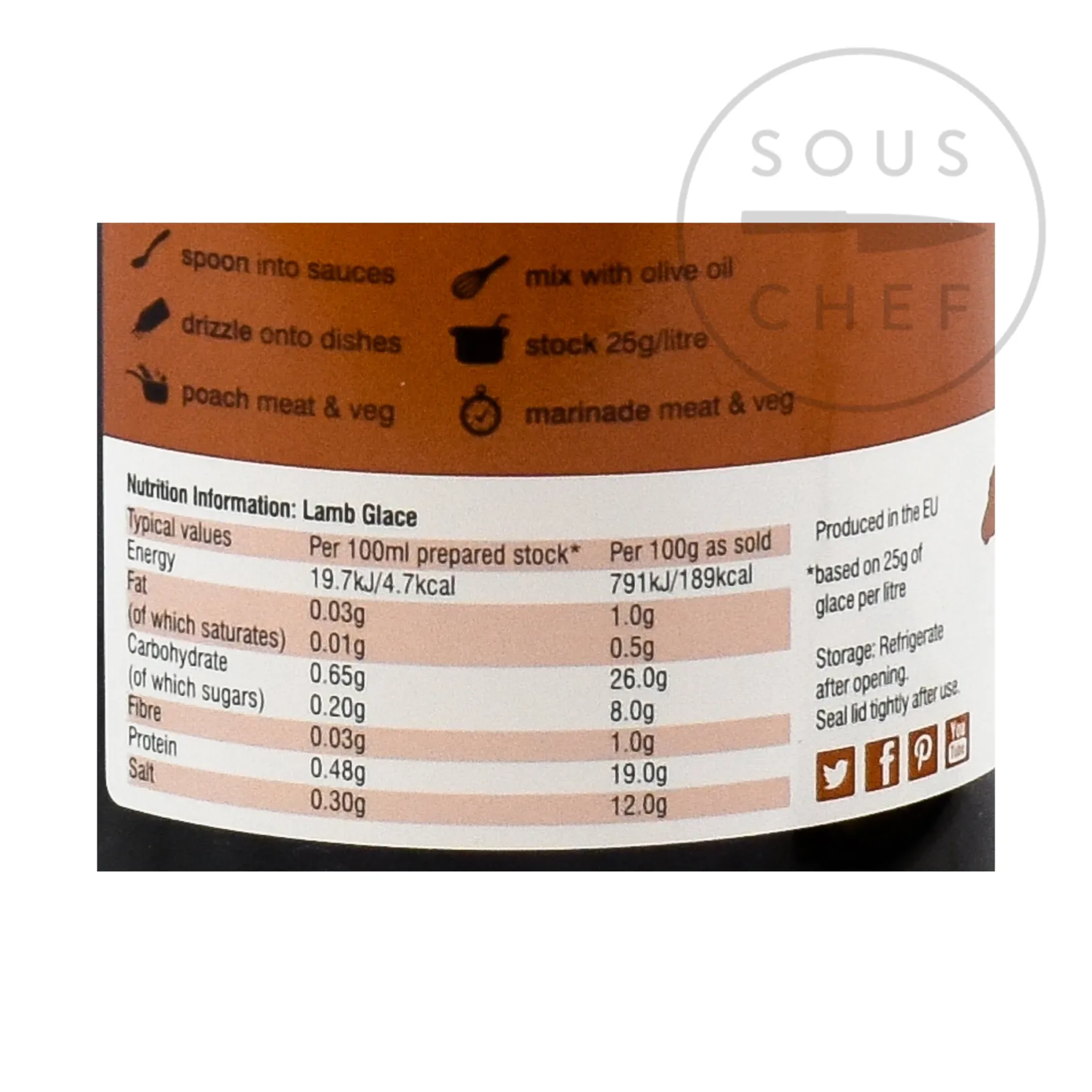 Essential Cuisine Made In The Uk|French Ingredients^Lamb Glace, 600g