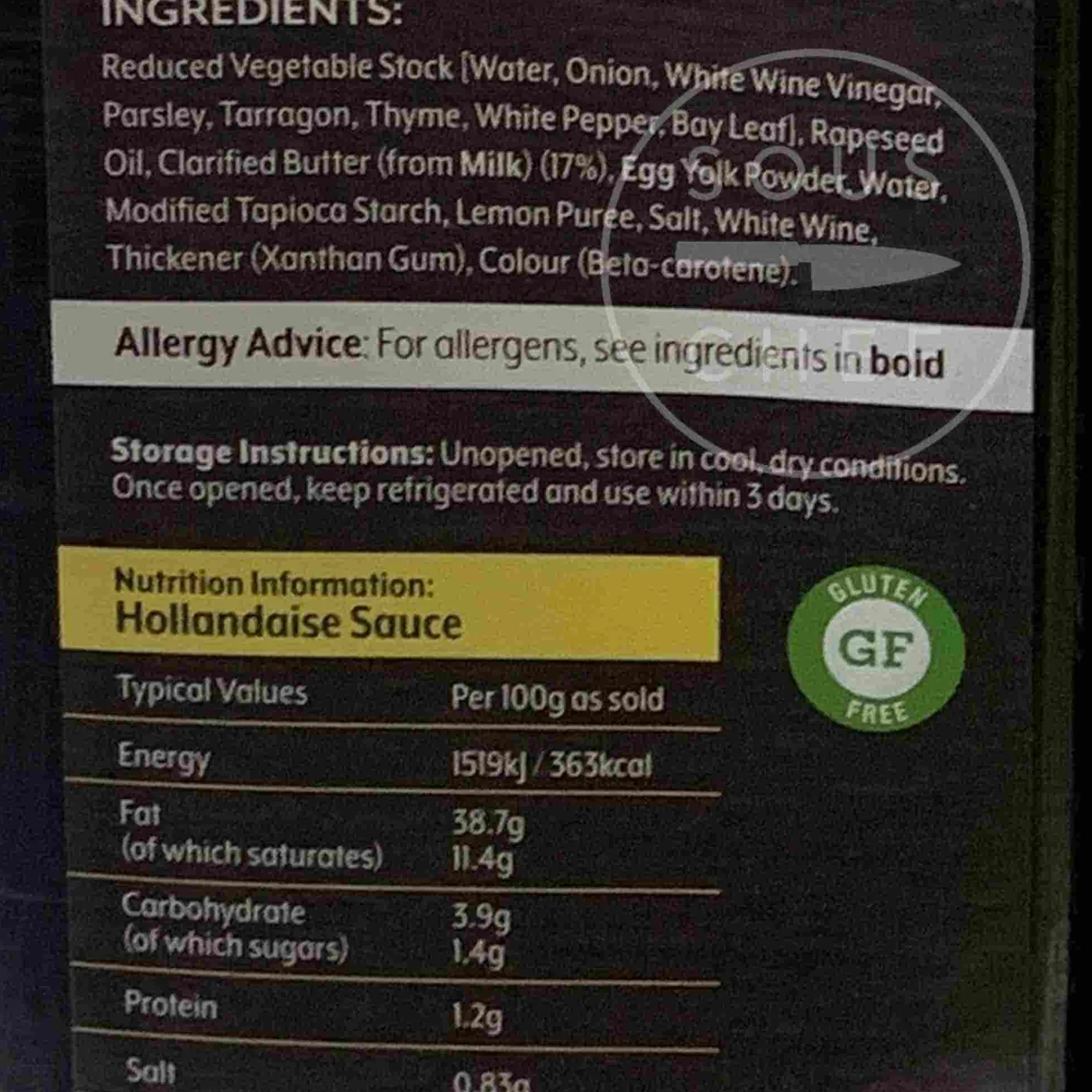 Essential Cuisine Ingredients Brands|Stock & Bouillon^Signature Hollandaise Sauce, 1 litre