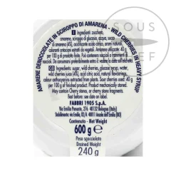 Fabbri Italian Ingredients|Baking Ingredients^Amarena Cherries in Syrup - Opaline Jar, 600g