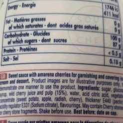 Fabbri Italian Ingredients|Sauces & Condiments^Amarena Cherry Topping, 225g