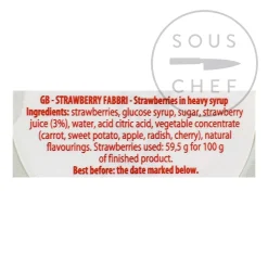 Fabbri Ingredients Brands|Italian Ingredients^Candied Strawberries in Syrup, 600g