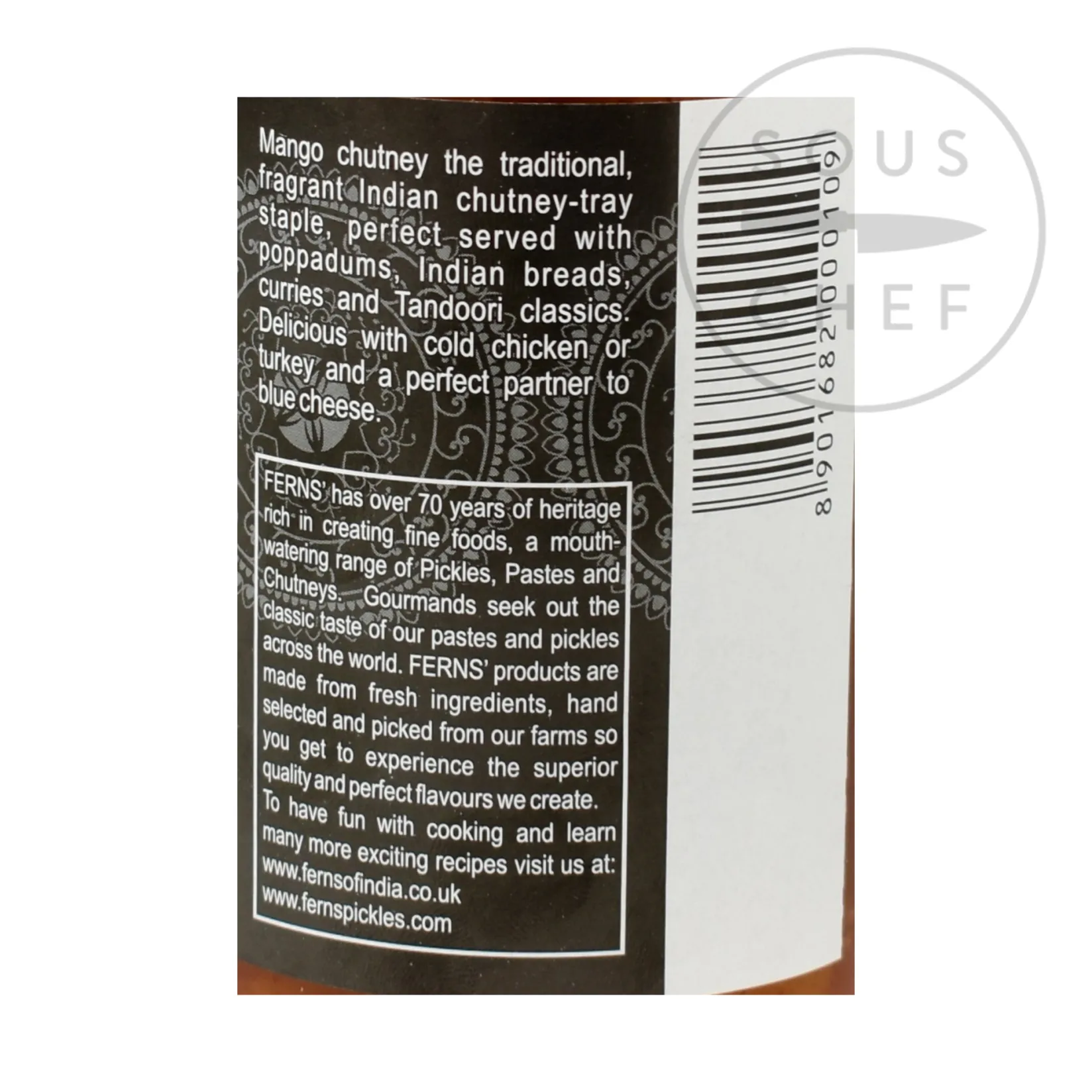 Ferns Ingredients Brands|Indian Ingredients^' Hot Mango Chutney, 440g