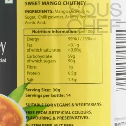 Ferns Indian Ingredients|Sauces & Condiments^' Sweet Mango Chutney, 440g