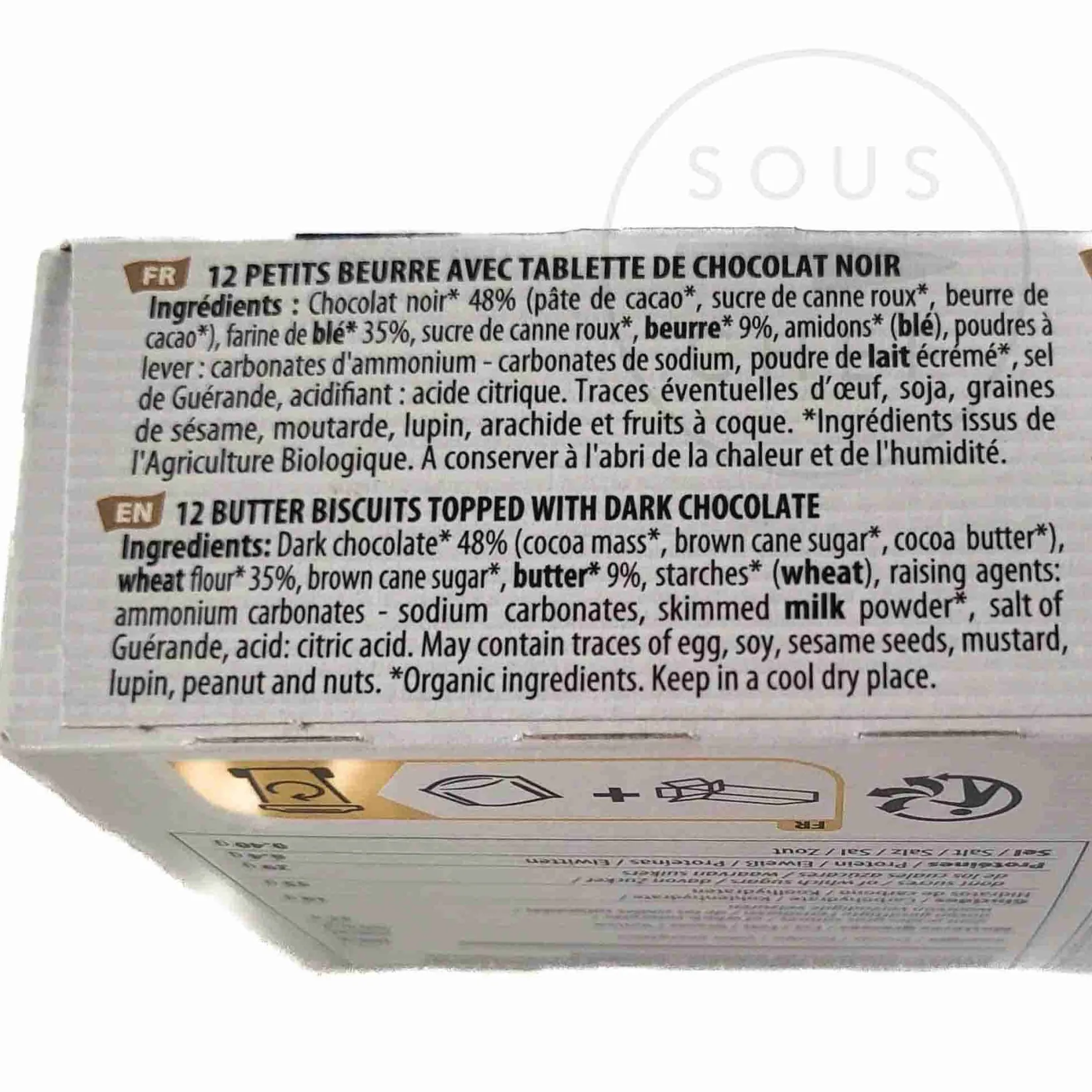 Filet Bleu Ingredients Brands|Chocolate & Sweets^Organic Butter Biscuits With Dark Chocolate, 150g