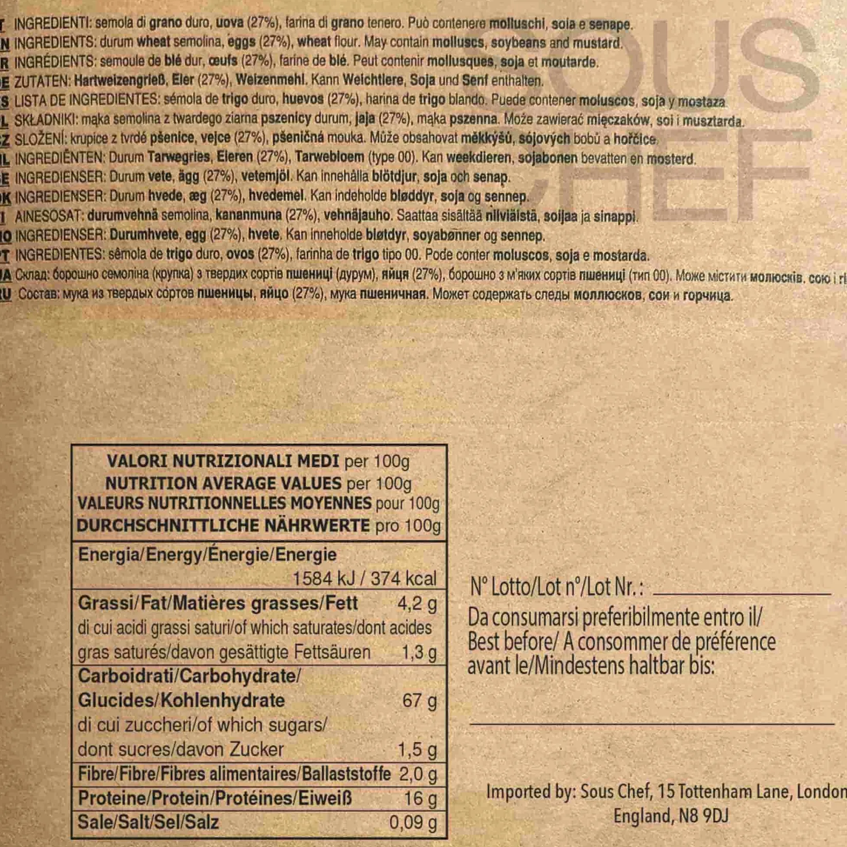 Filotea Ingredients Brands|Italian Ingredients^Nidi Tagliatelle Pasta, 500g