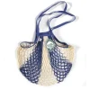 Filt Tableware Brands^String Bag in Blue and White, Long Handle
