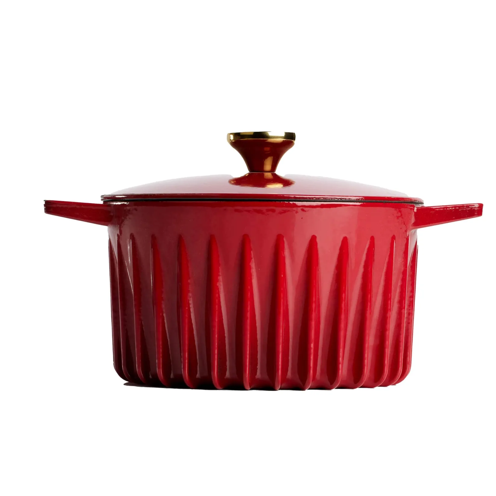 FIREUP French Ingredients|Pots & Pans^Red Cast Iron Dutch Oven, 26cm