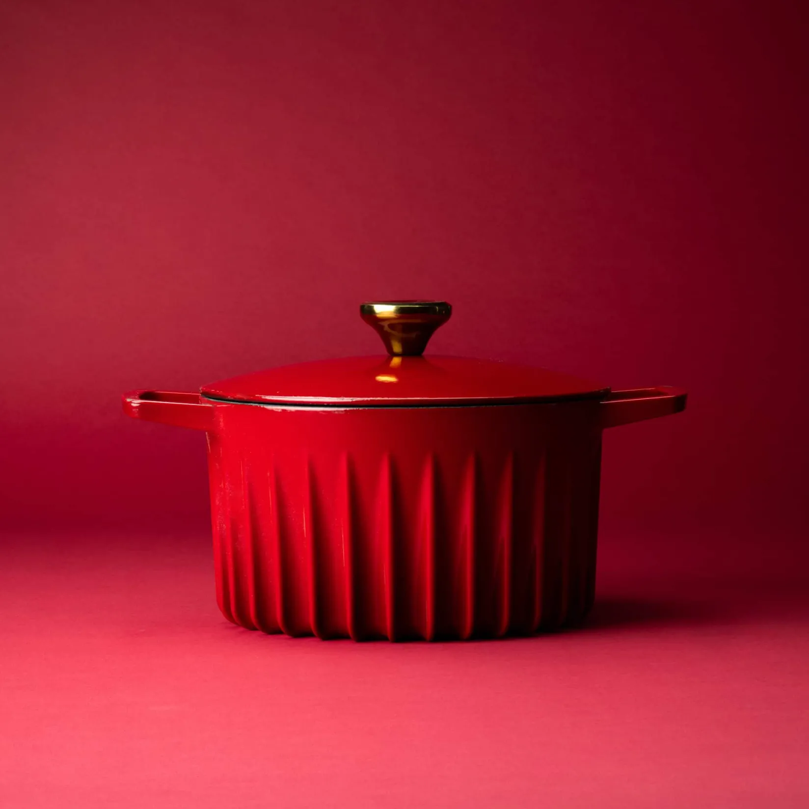 FIREUP French Ingredients|Pots & Pans^Red Cast Iron Dutch Oven, 26cm