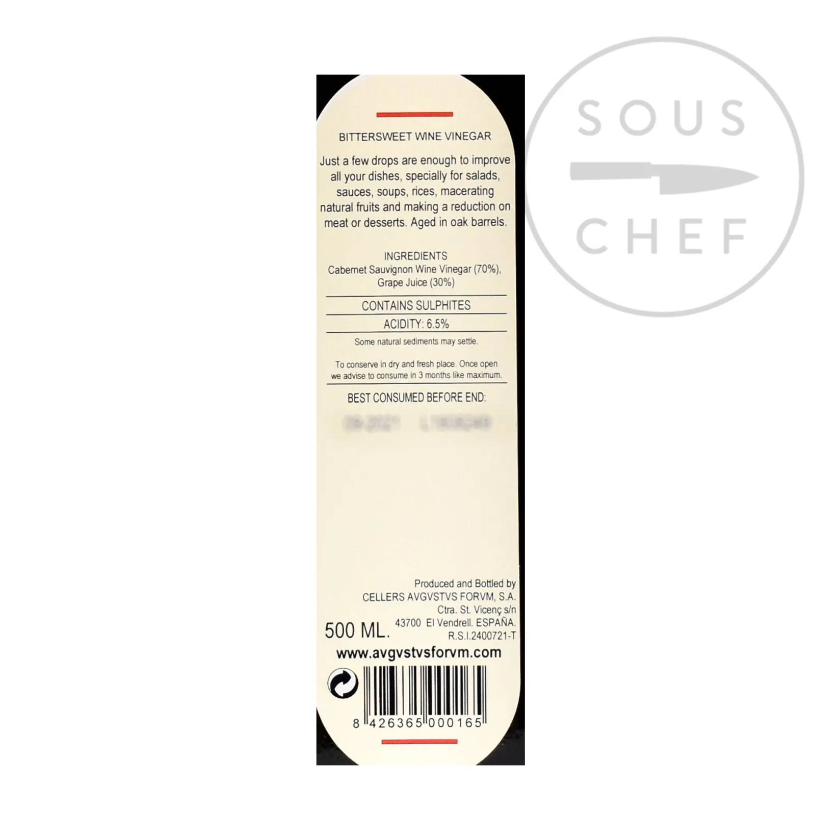 Forvm Spanish Ingredients|Oil, Vinegar & Dressings^Cabernet Sauvignon Balsamic Vinegar, 500ml