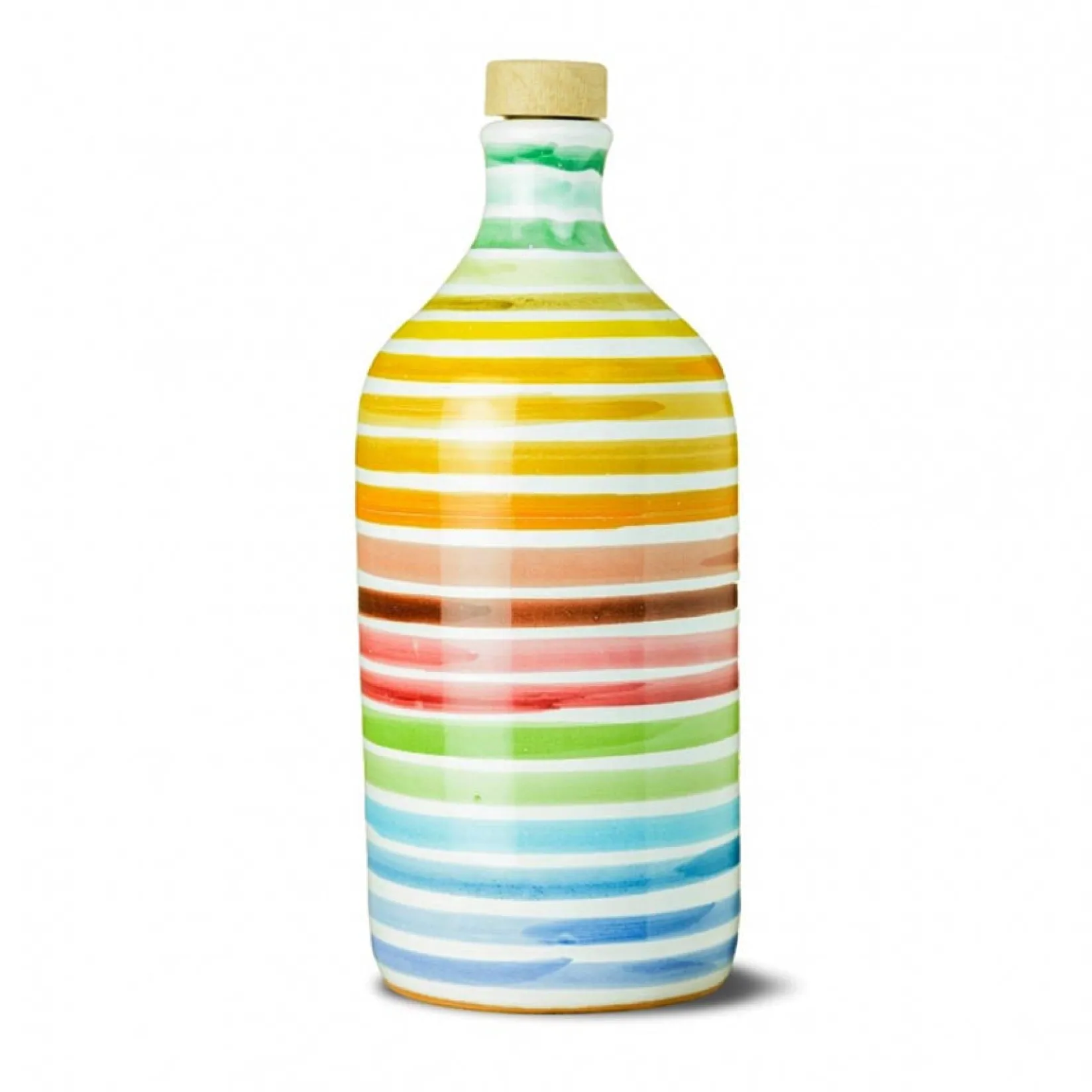 Frantoio Muraglia Ingredients Brands|Italian Ingredients^Intense Fruity Extra Virgin Olive Oil in Rainbow Terracotta Bottle, 500ml