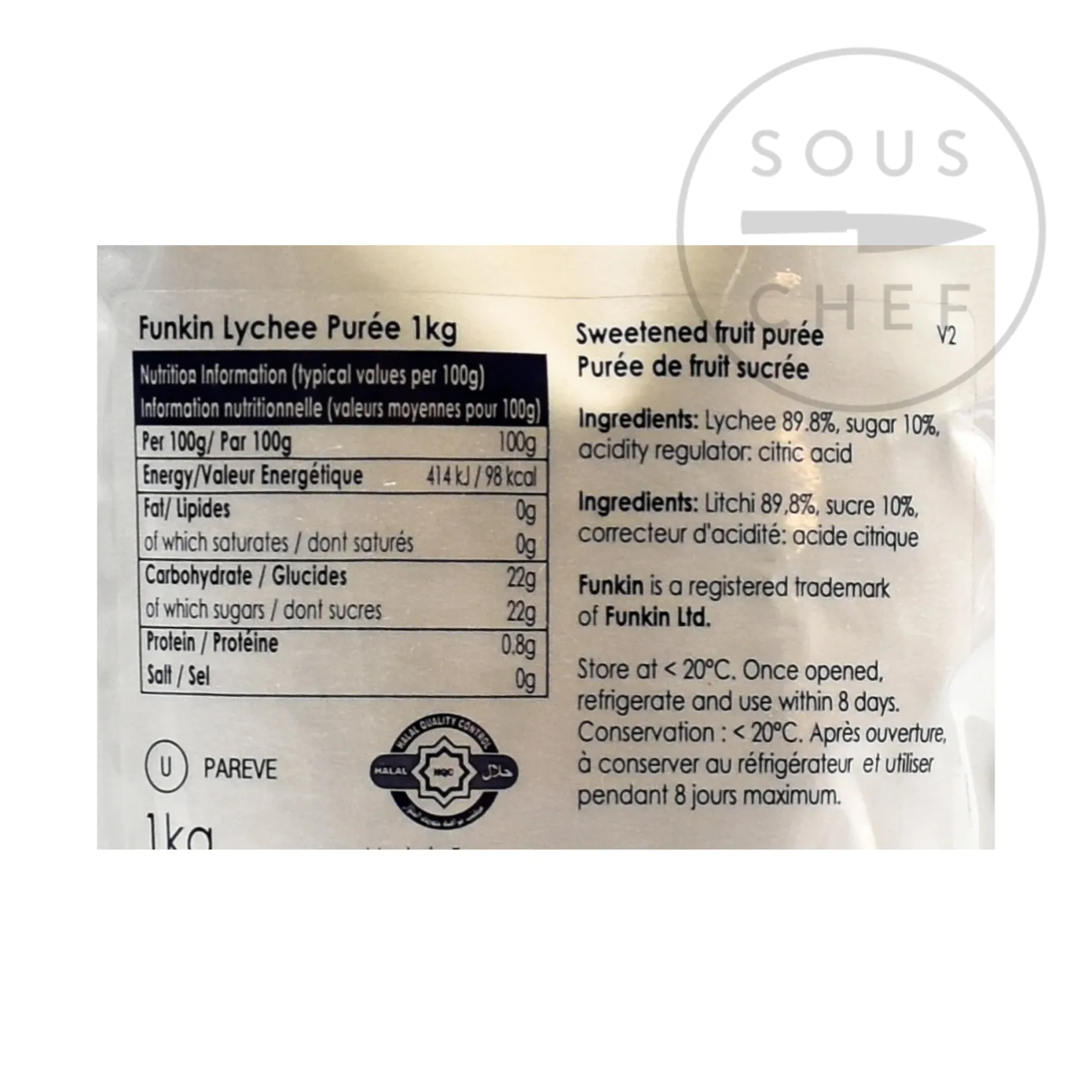 Funkin Ingredients Brands|Drinks^Lychee Puree, 1kg