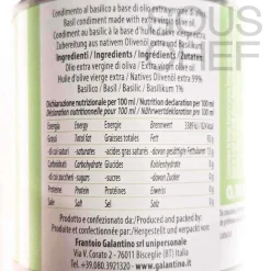 Galantino Italian Ingredients|Oil, Vinegar & Dressings^Puglian Basil Extra Virgin Olive Oil, 100ml