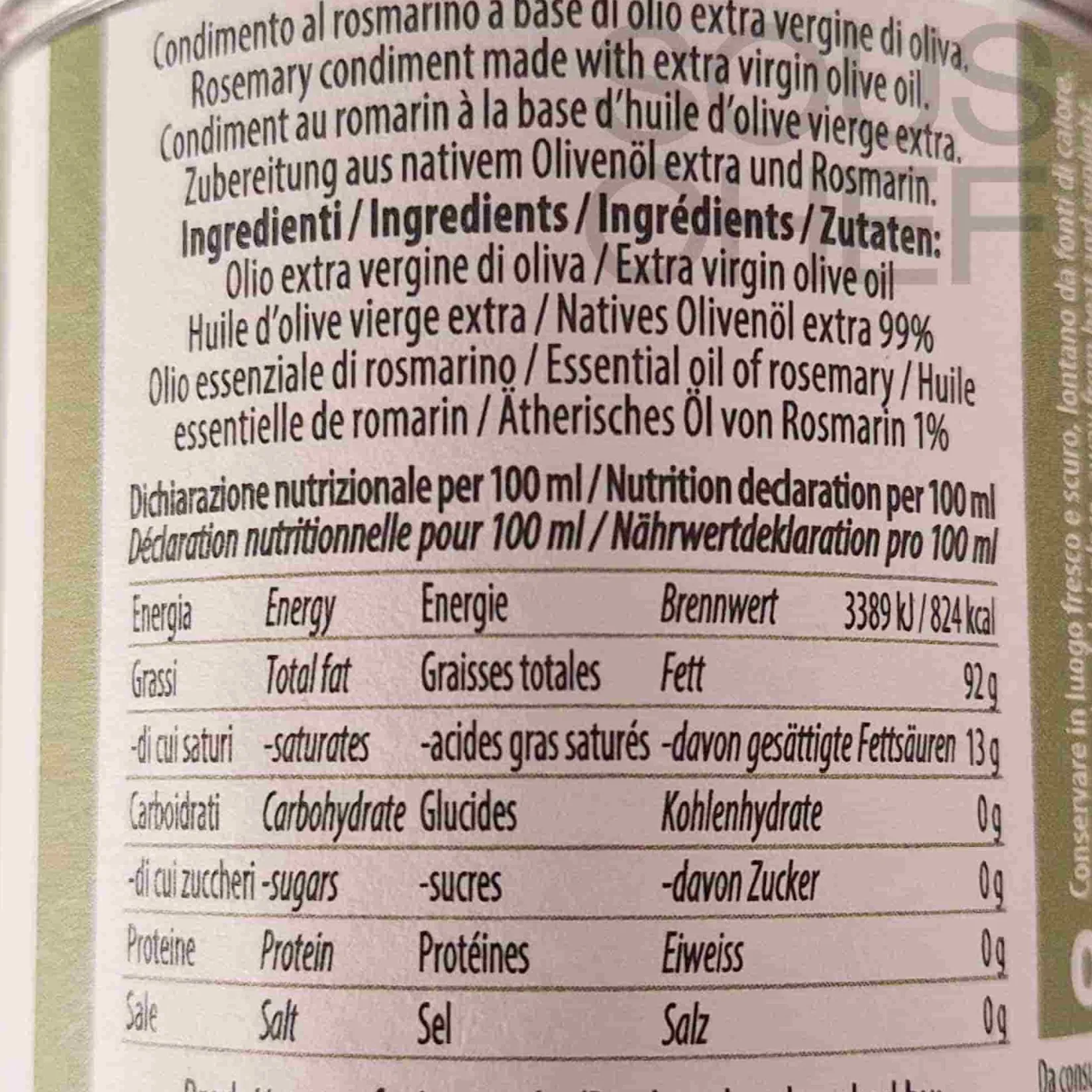 Galantino Ingredients Brands|Italian Ingredients^Puglian Rosemary Extra Virgin Olive Oil, 100ml