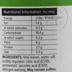 Gama Ingredients Brands|Vegetables^Vine Leaves in Brine, 680g