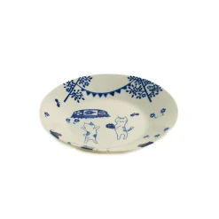 Emro Aziatica Plates|Japanese Tableware^Garden Cat Japanese Round Plate, 24cm