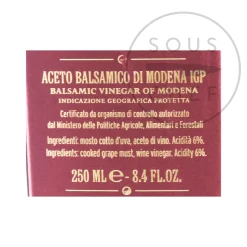 Giuseppe Giusti Italian Ingredients|Oil, Vinegar & Dressings^Giusti 3 Gold Medal Balsamic Vinegar 12 Year Aged, 250ml