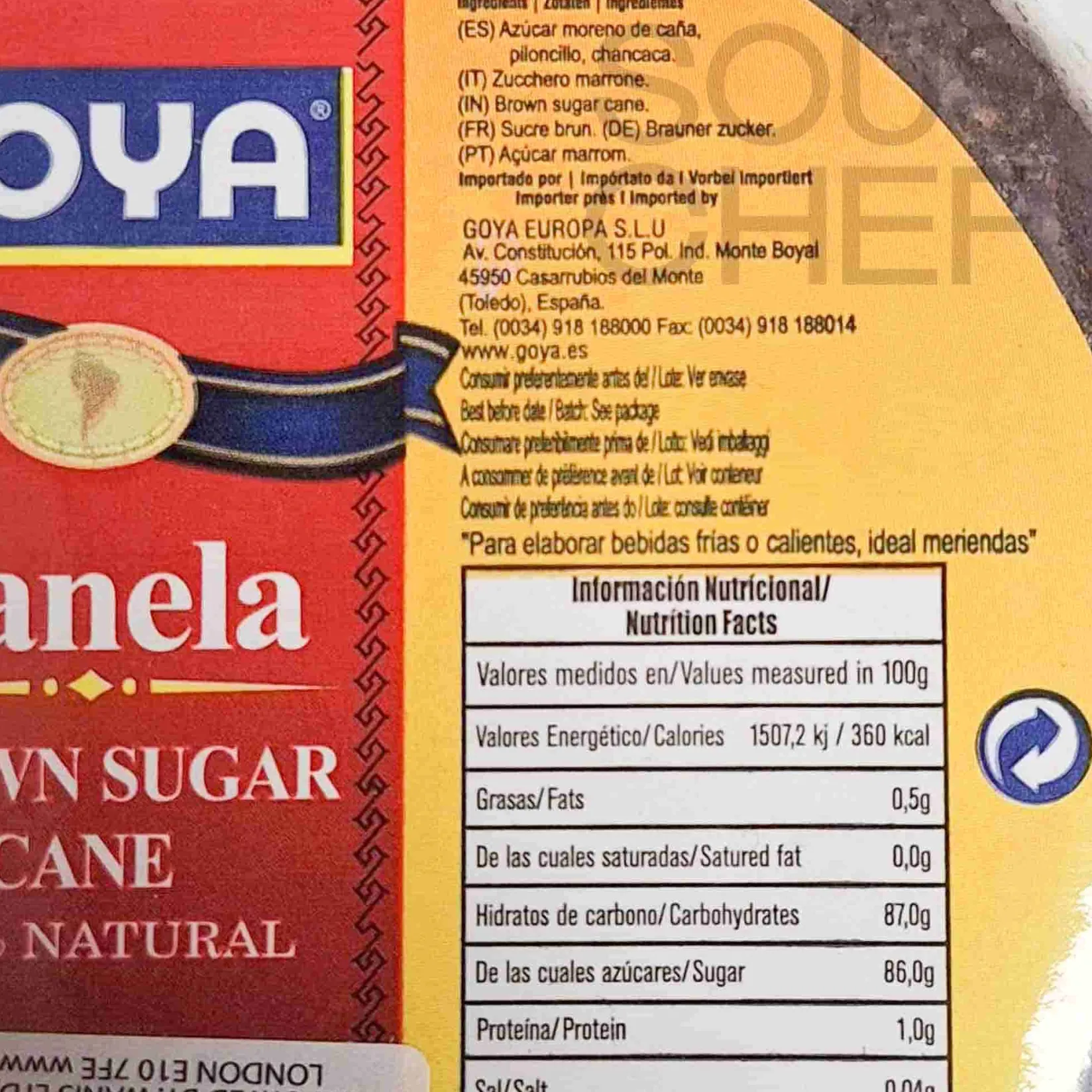 GOYA Baking Ingredients|Ingredients Brands^Brown Cane Sugar, 454g