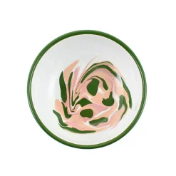Kapka Tableware Brands|Crockery & Dinnerware^Green Marble Enamel Shallow Bowl